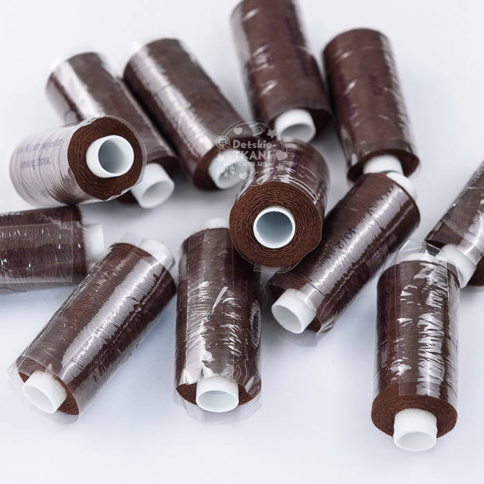 

Нитки швейные, 400 ярдов, цвет коричневый (маленькая катушка), №492