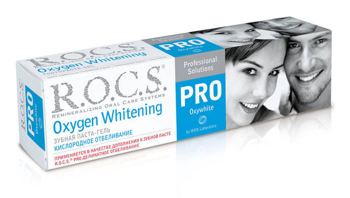 

Зубна гель--паста R.O.C.S. PRO Oxywhite кисневе відбілювання, 60g