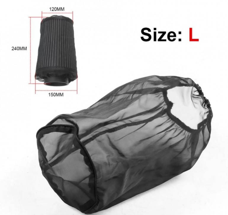 

Защитный чехол на воздушный фильтр Size: L 12 на 24