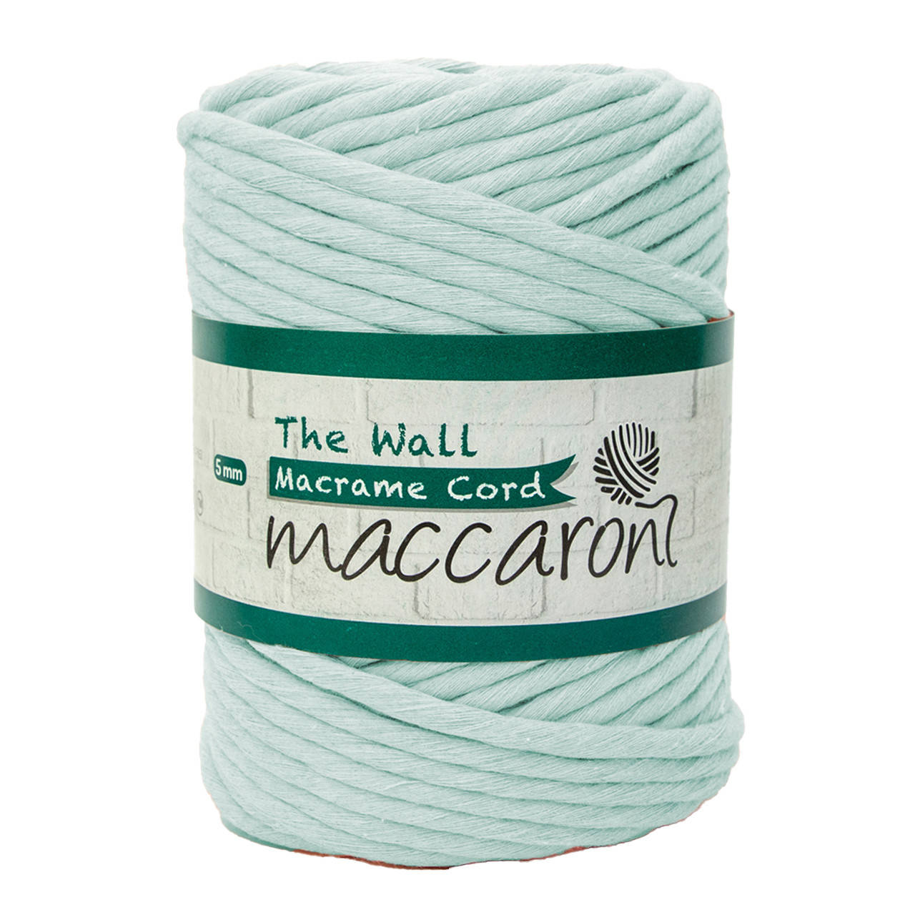 

Хлопковый шнур Maccaroni Macrame the Wall 5 mm Мятный