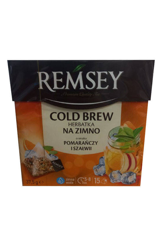 

Чай пакетированный Remsey Cold Brew Na Zimno со вкусом апельсина и шалфея 15 пирамидок