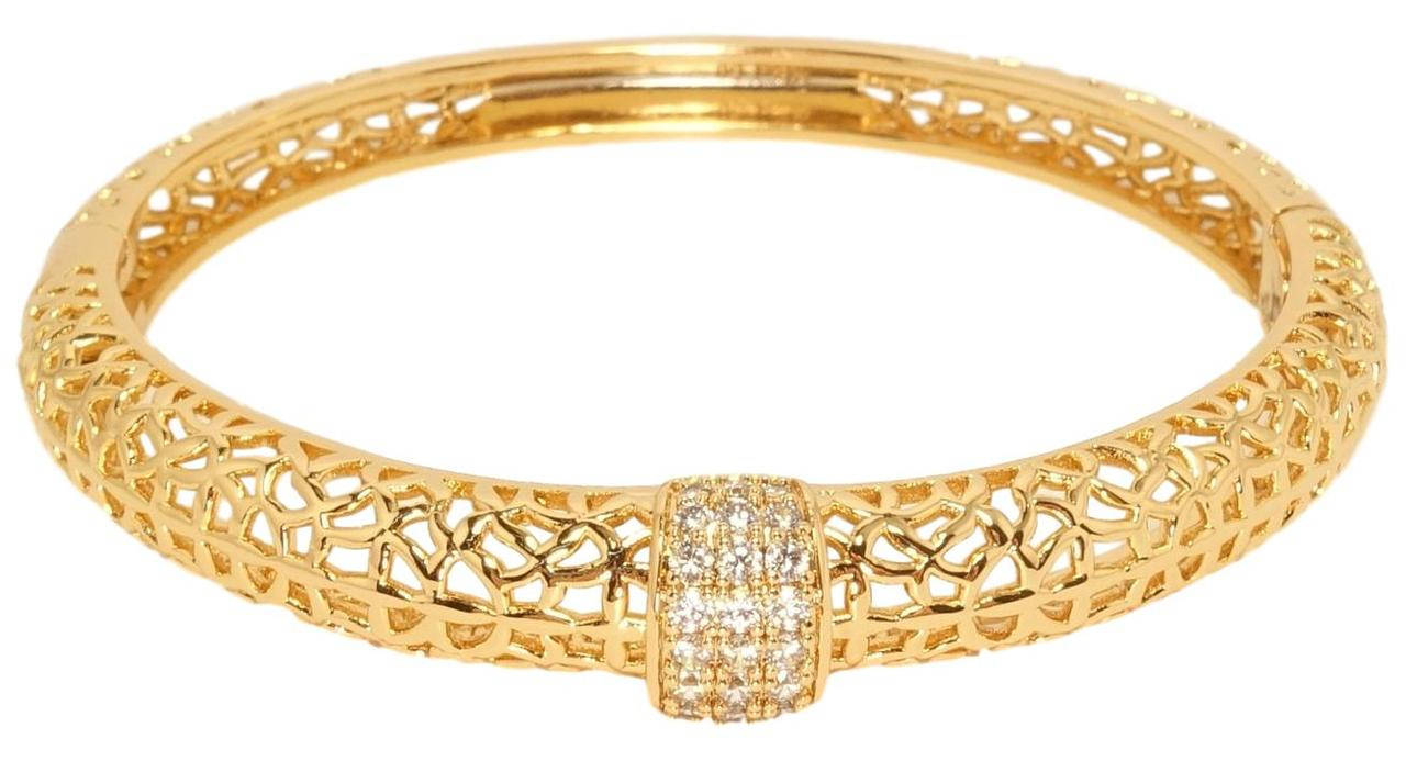 

Браслет Xuping Позолота 18K "Резной орнамент с вставкой из циркония" ø 6,5см