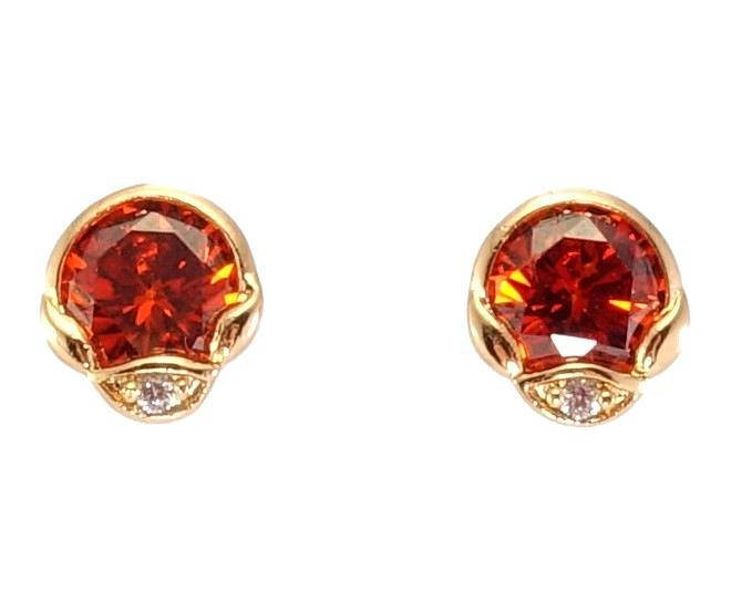 

Серьги Xuping Позолота 18K гвоздики (пусеты) "Красные кристаллы в декоративной оправе"