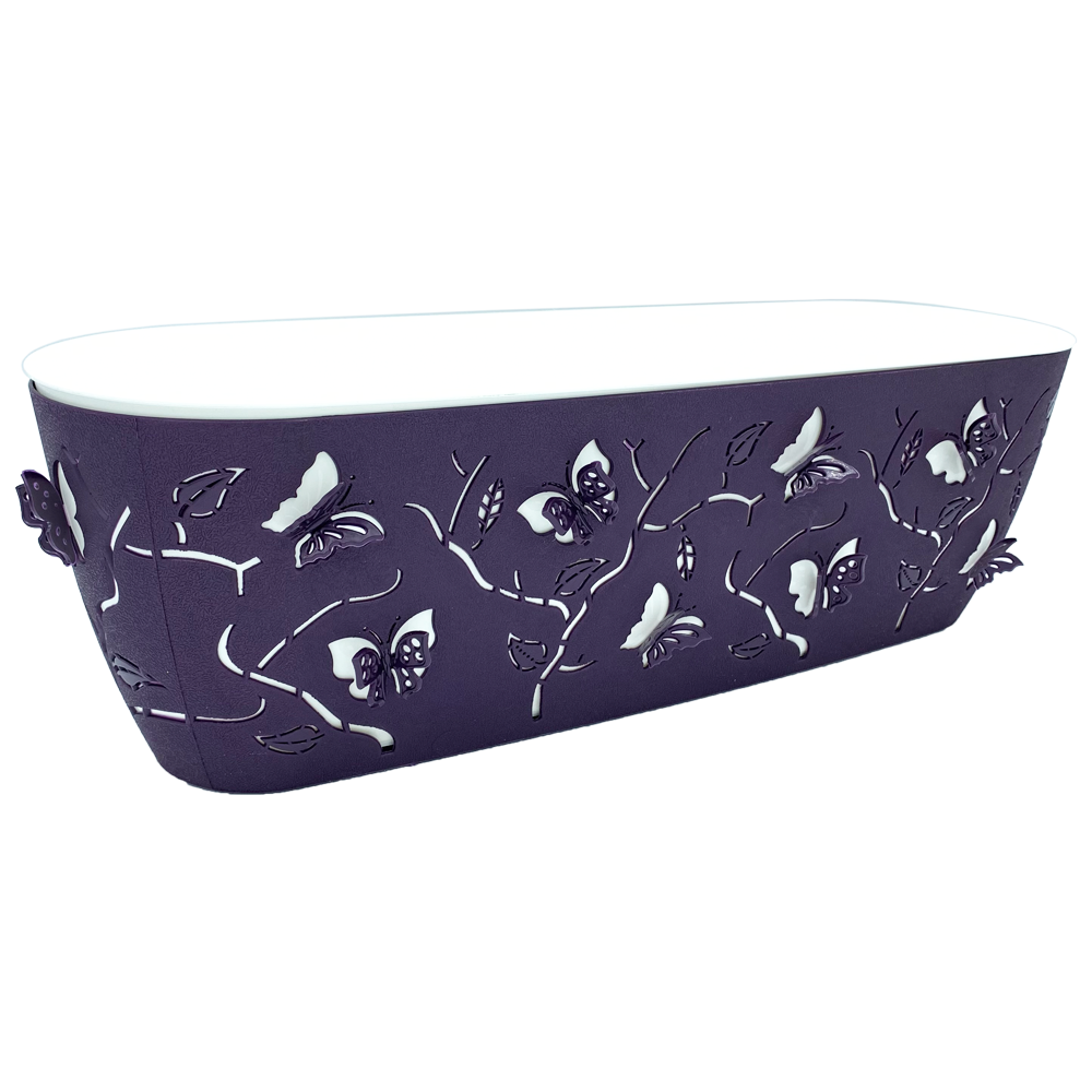 

Горшок для цветов балконный 3D 7,3 л тёмно-фиолетовый