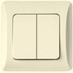 

ВСп10-2-0-ЛС Выключатель 2кл. проходной (слоновая кость) серия "Лира" (без рамки)