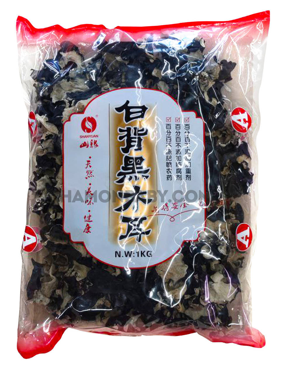 

Грибы муер древесные чорно-белые сушеные, 1 кг, ТМ Shanyuan, Китай