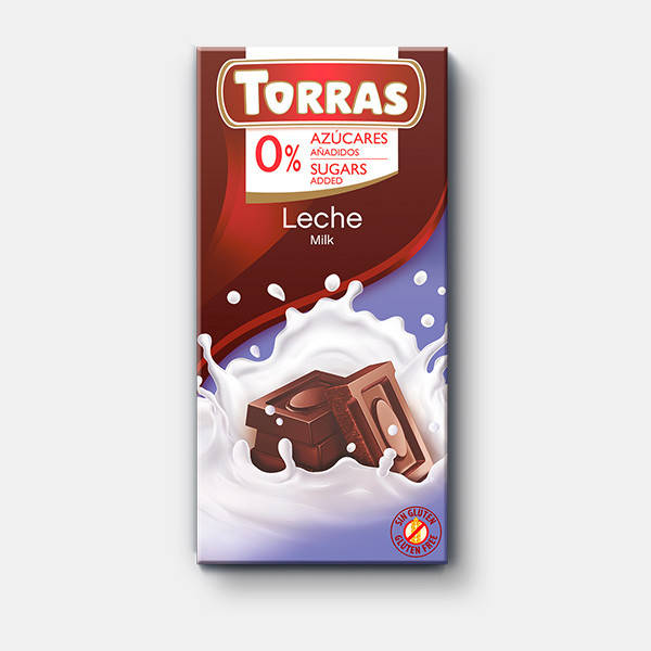 

Шоколад молочный без сахара и глютена Torras 75 г