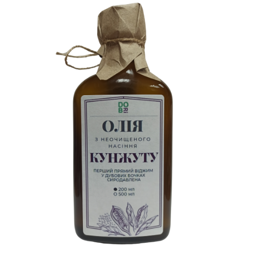 

Кунжутное масло с неочищенных семян, холодный отжим в дубовой бочке, (200 мл)