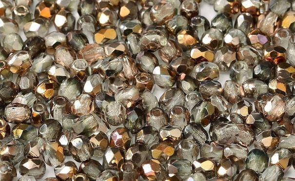 

Fire polished 2 mm Crystal Capri Gold