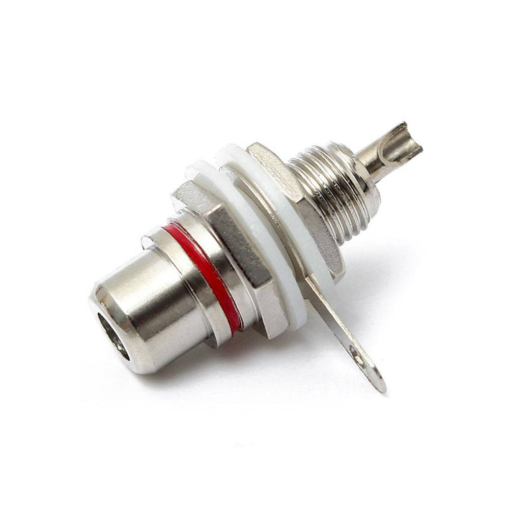 

Разъём аудио-видео, гнездо RCA, изолированное, металлическое, монтажное под гайку ЧЕРВОНИЙ