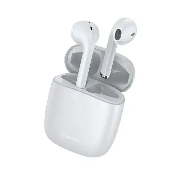 

Беспроводные наушники Baseus W04 White вкладыши с микрофоном, Белый