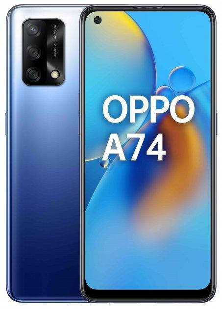 

Смартфон Oppo A74 6/128GB Midnight Blue [63343], Голубой