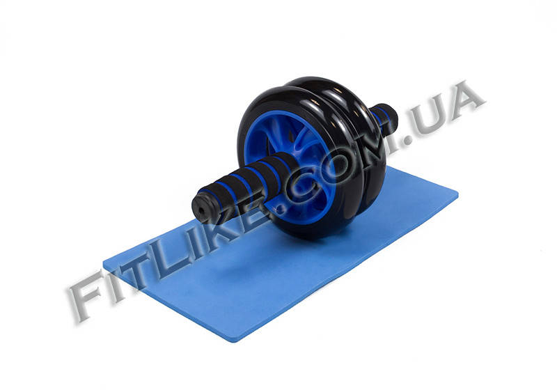 

Гимнастический ролик, колесо для пресса двойной Ab Wheel Double синий, Разные цвета
