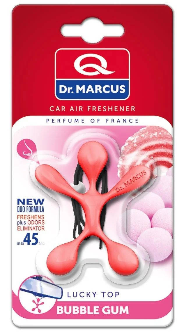 

Ароматизатор Dr.Marcus (Освежитель воздуха в машину) LUCKY TOP - на зеркало _ Bubble Gum
