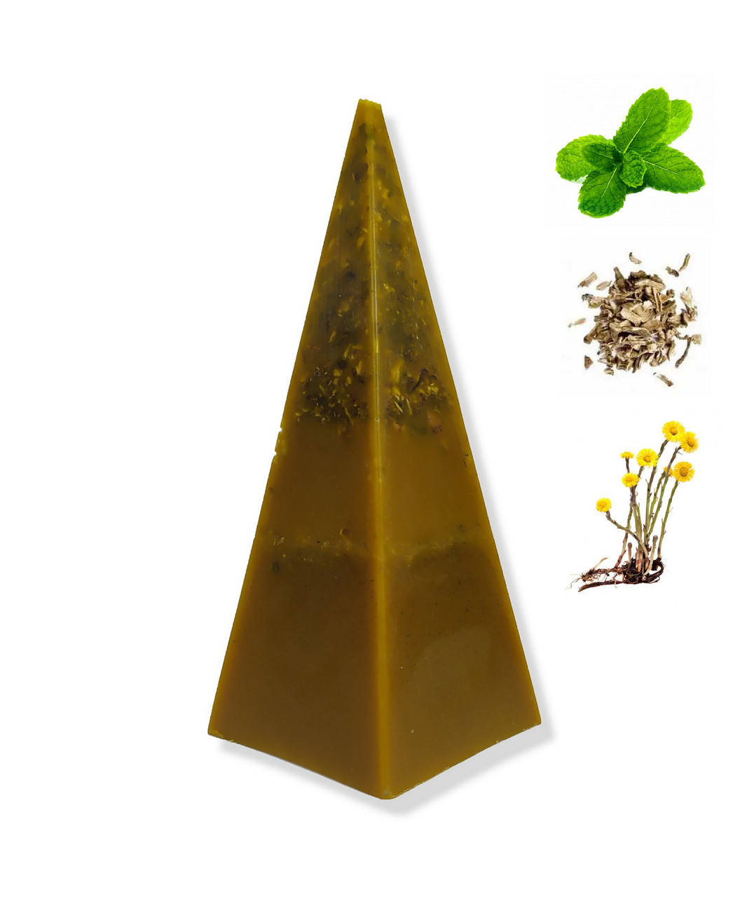 

Восковая бесфитильная свеча - Энергетическая, Желтый