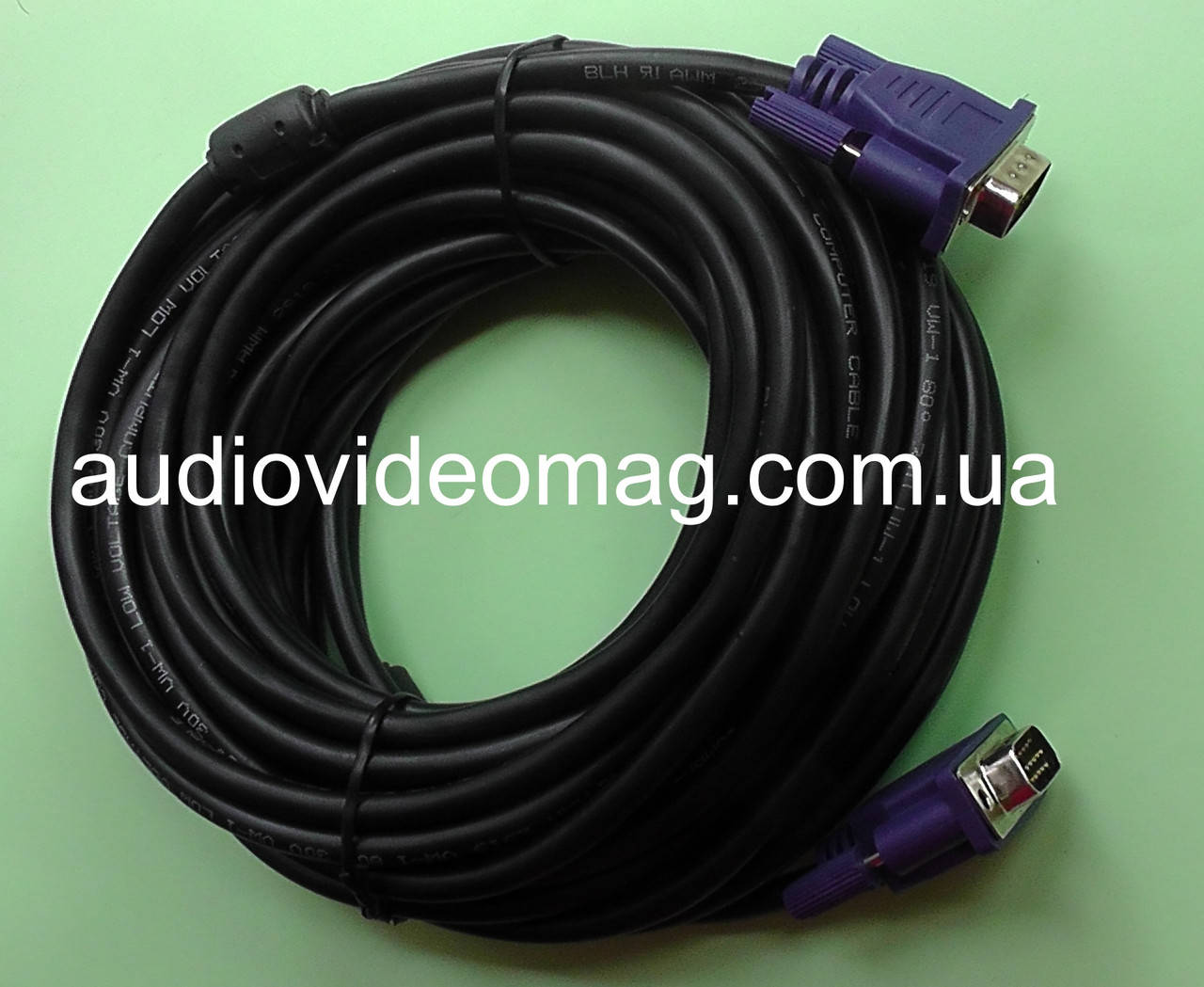 

Кабель VGA-VGA, длина 10 метров, Черный