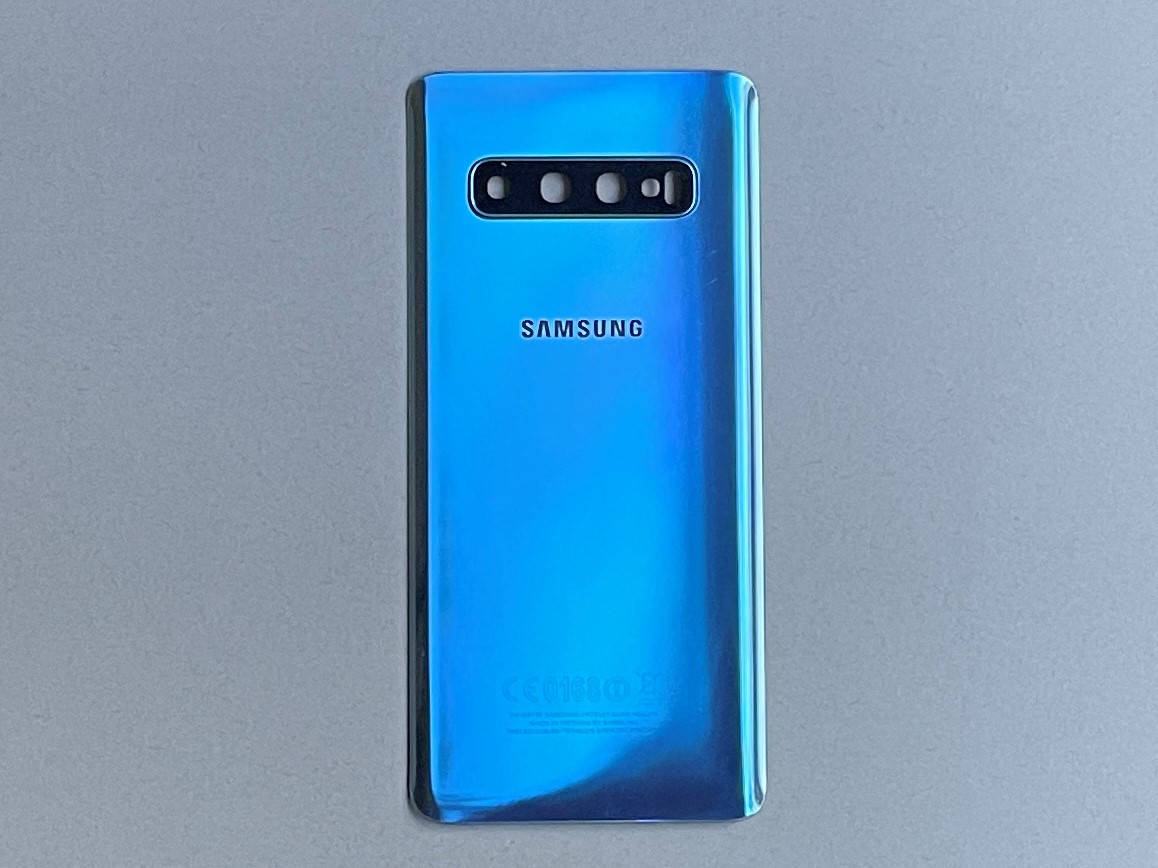 

Задняя крышка для Galaxy S10 Blue синего цвета со стеклом камеры, Синий