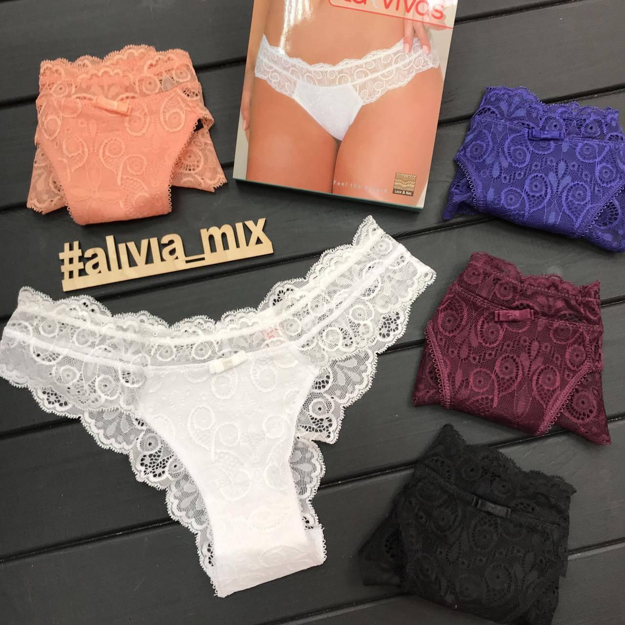 

Кружевные американки от La vivas M L XL L, Белый