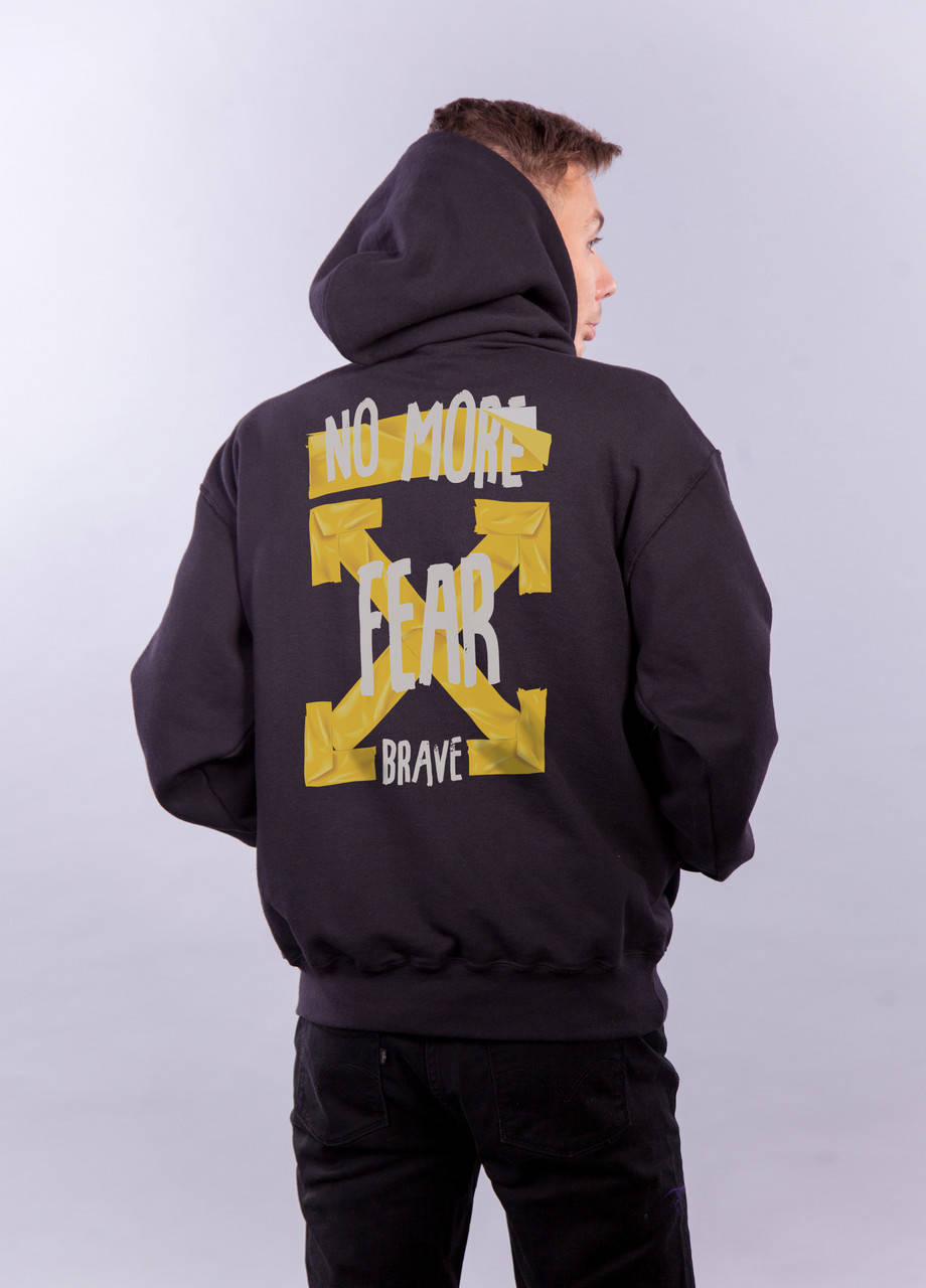 

Толстовка чёрная LOYS "Off Fear" XL, Черный