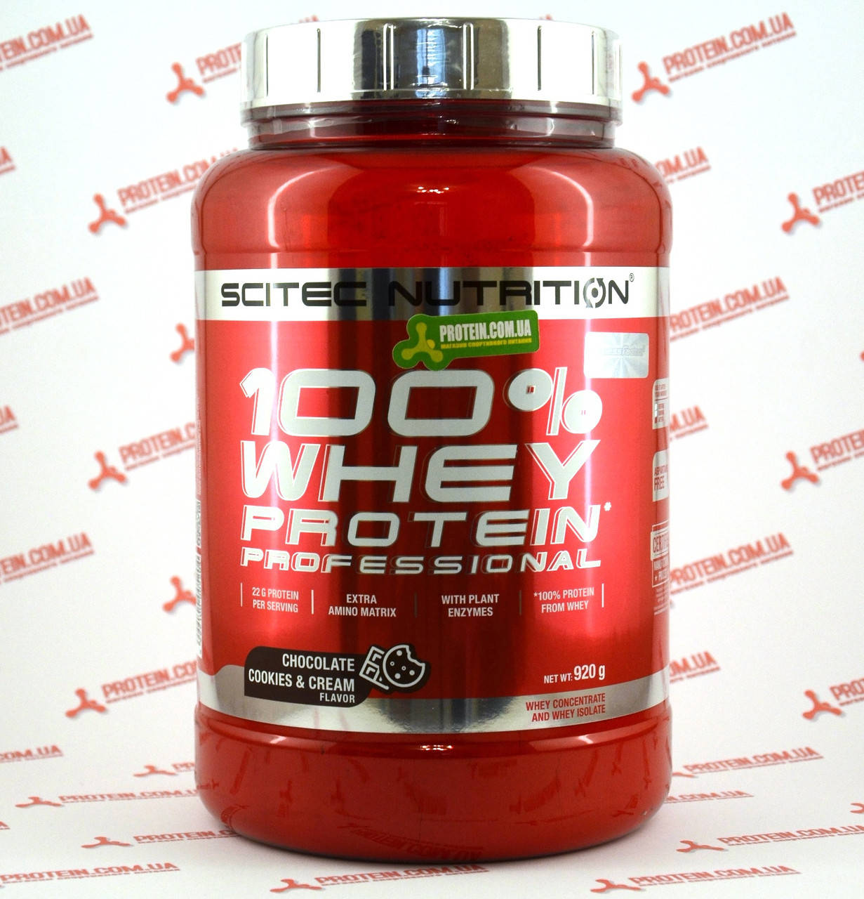 

Протеин Scitec Nutrition 100% Whey Protein Professional 920 г Chcolate Cookies Cream Шоколадное Печенье Крем