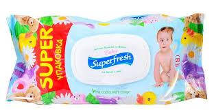 

Серветки вологі Super Fresh 120шт Антибактер з клапаном (9)