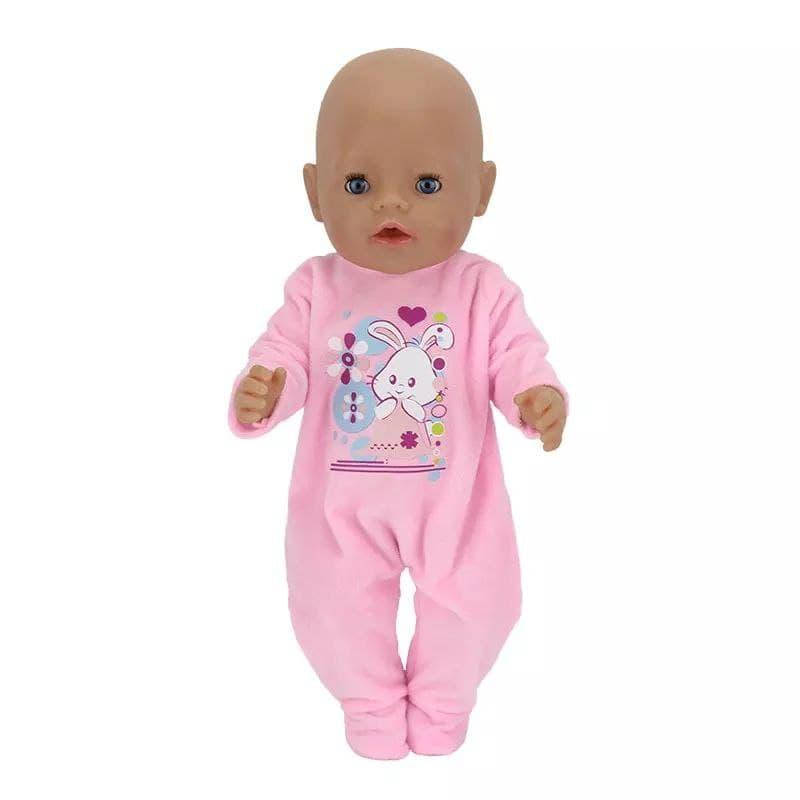 

Одежда для куклы Беби Борн / Baby Born 43 см Комбинезон человечки розовый 8365