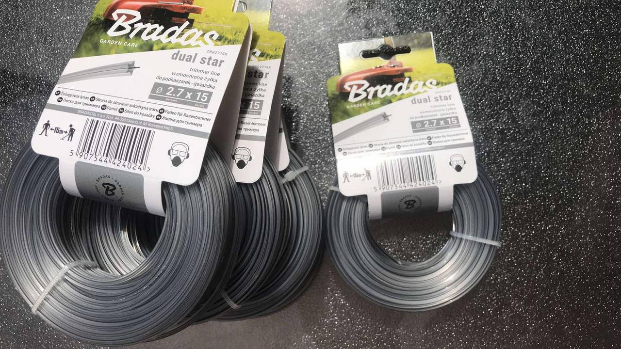 

Леска для триммера, RIPPER DUAL "звезда", 2,7х15, ZRG2715K