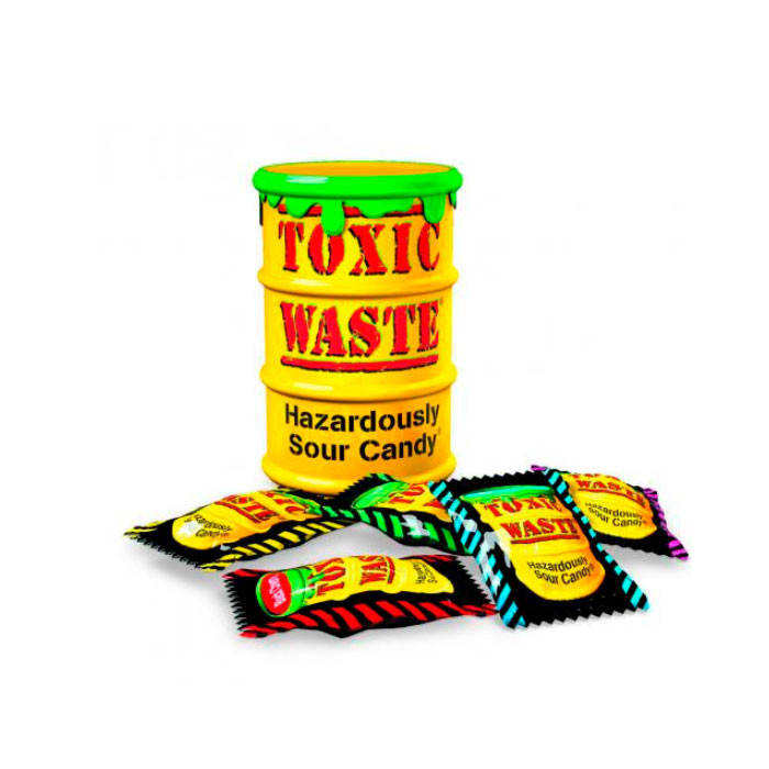 

Драже Toxic Waste Sour Candy Yellow Drum 42 г (15346)