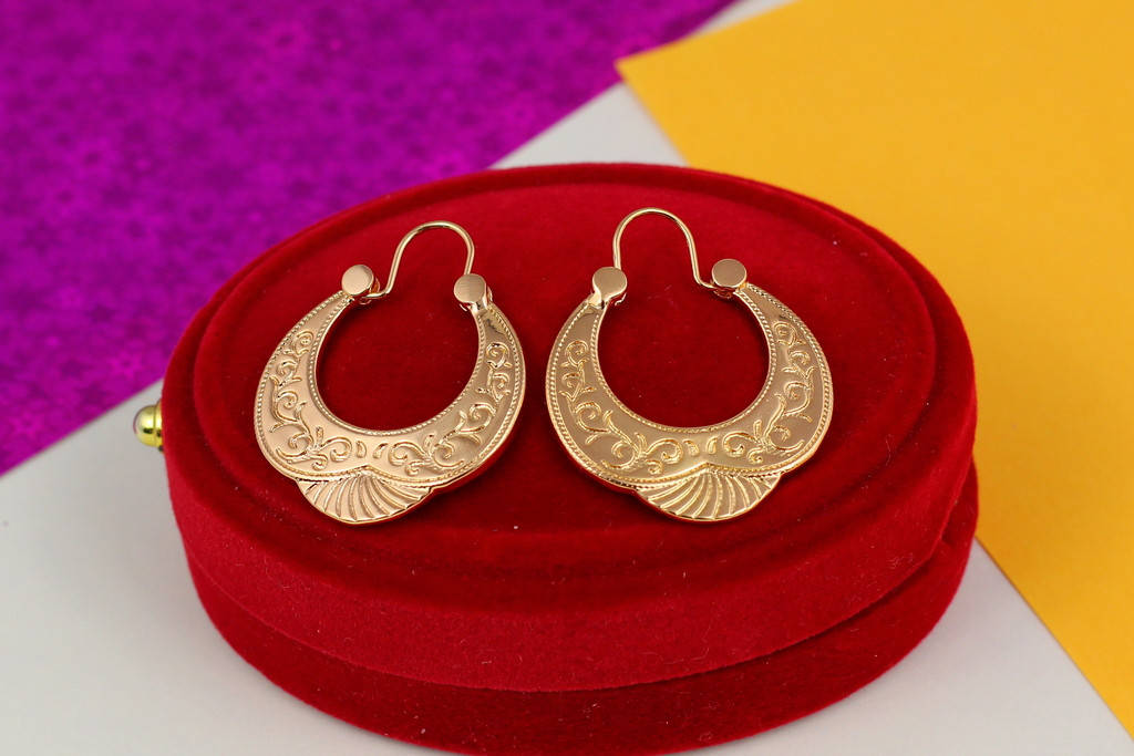 

Серьги Xuping Jewelry коромысла ракушки 3,3 см золотистые