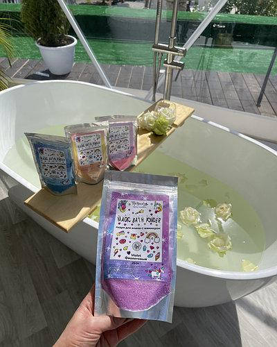 

Пудра для ванны с шиммером Фиолетовая Top beauty