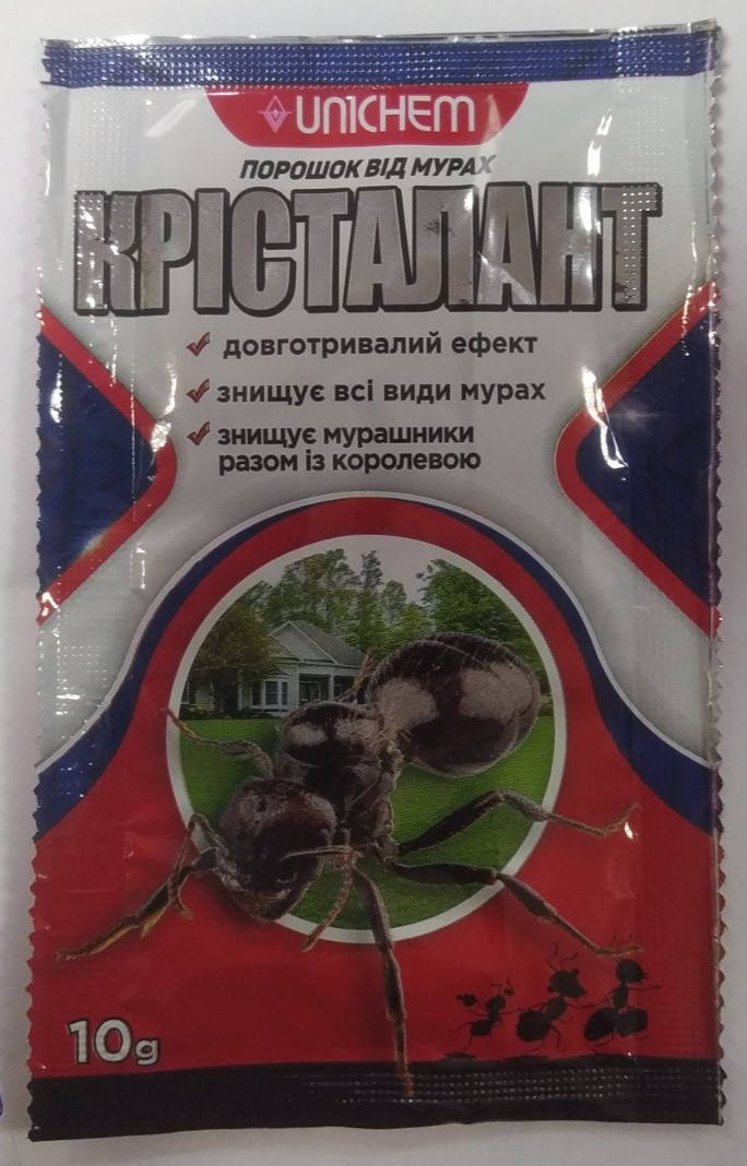 

Кристалант 10г инсектицидный порошек для уничтожения муравьев Unichem