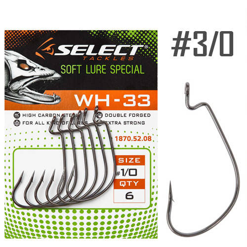 

Крючок Офсетный Select WH-33 #3/0 (5 шт/уп)