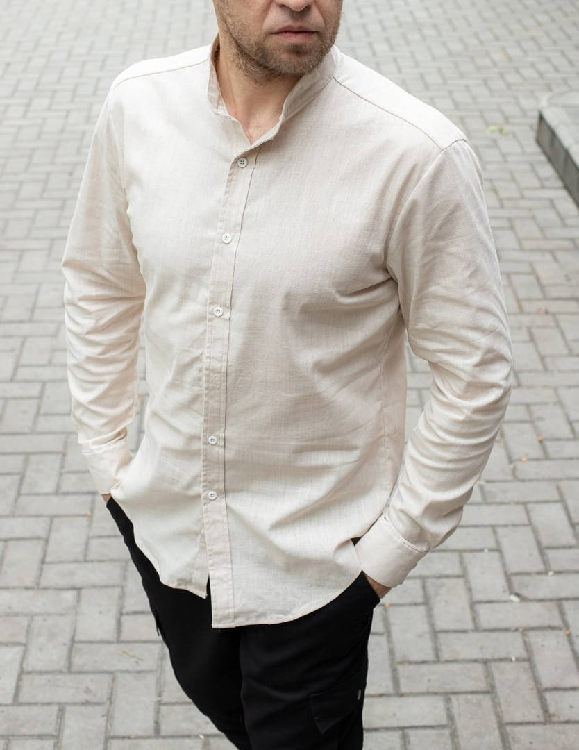 

Льняная мужская рубашка длинный рукав Сл 1840,1844