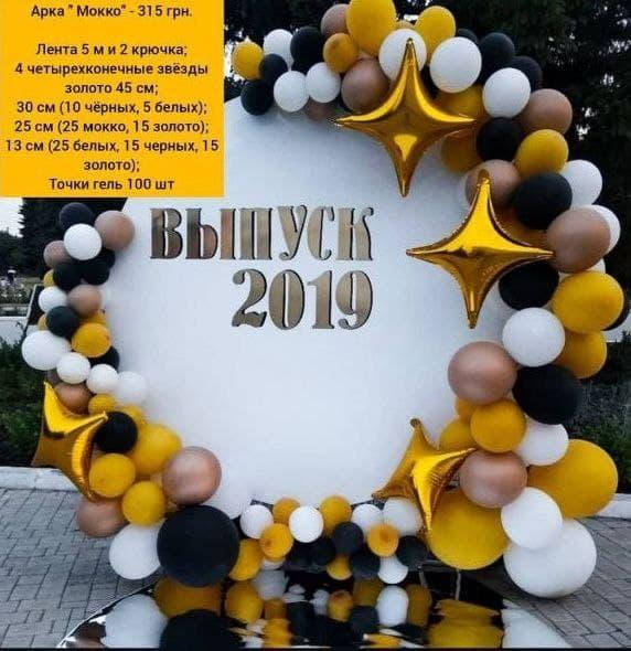 

Арка гирлянда из воздушных шаров МОККО, Черный