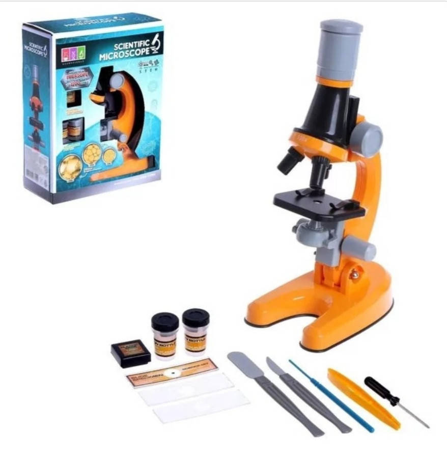

Дитячий іграшковий мікроскоп Shantou 1013 увиличение 100х,400х,1200х
