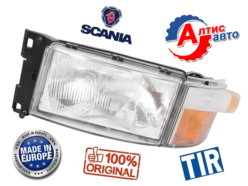 

Передняя фара Scania серии 4, P,G,R,T (с поворотником) оптика для автомобилей грузовиков