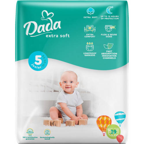 

Підгузки Dada Eхtra Soft розмір 5 junior 11-25 кг 39 шт, Алый