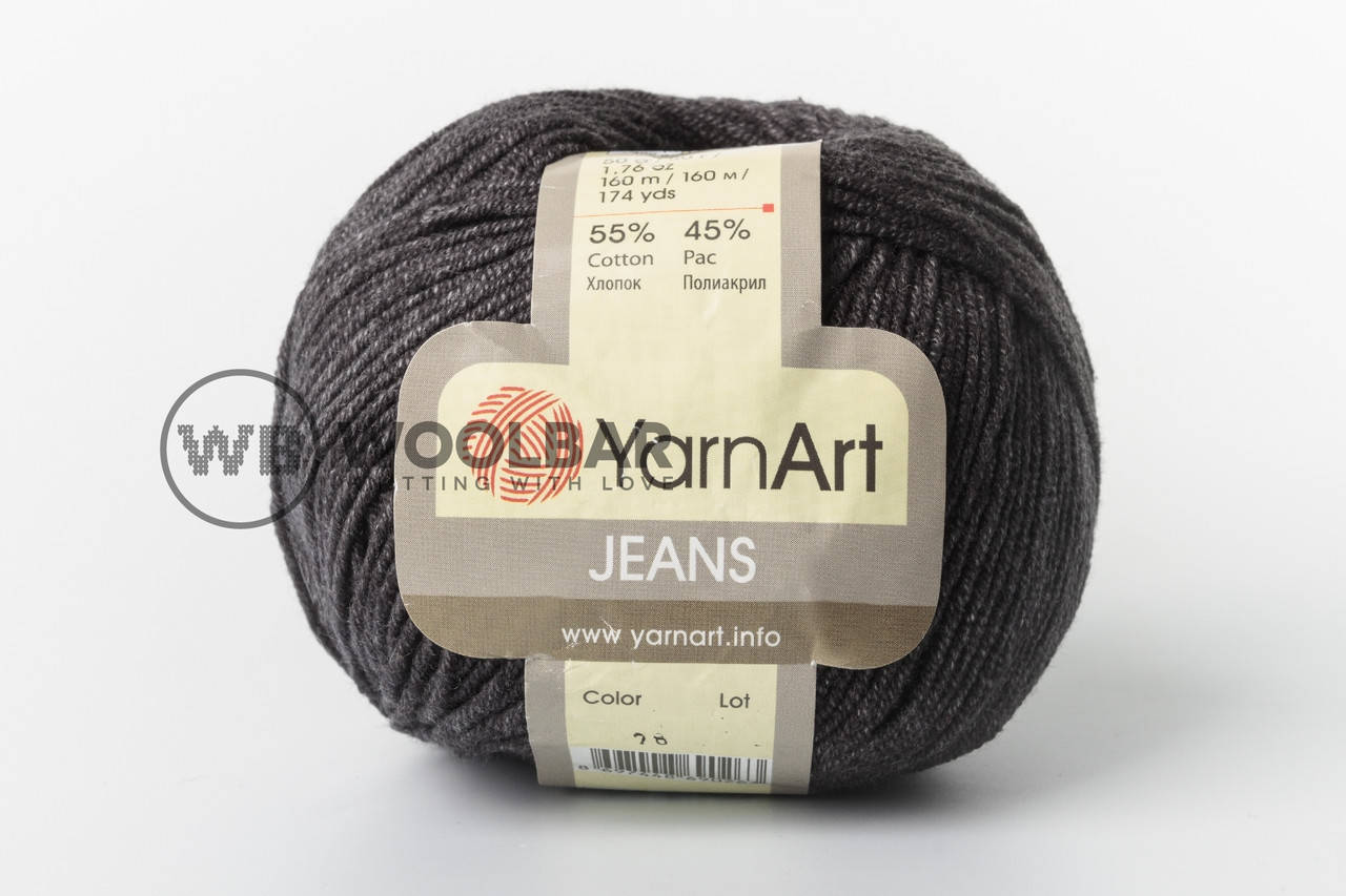 

Пряжа YarnArt Jeans 28 темно-серый