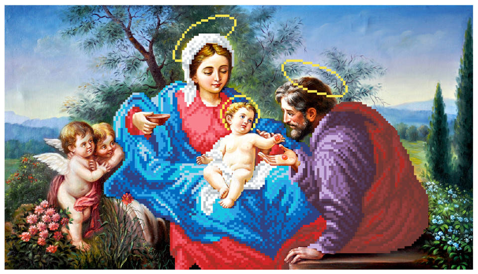 

КРВ-56. Схема для вишивки бісером Свята родина
