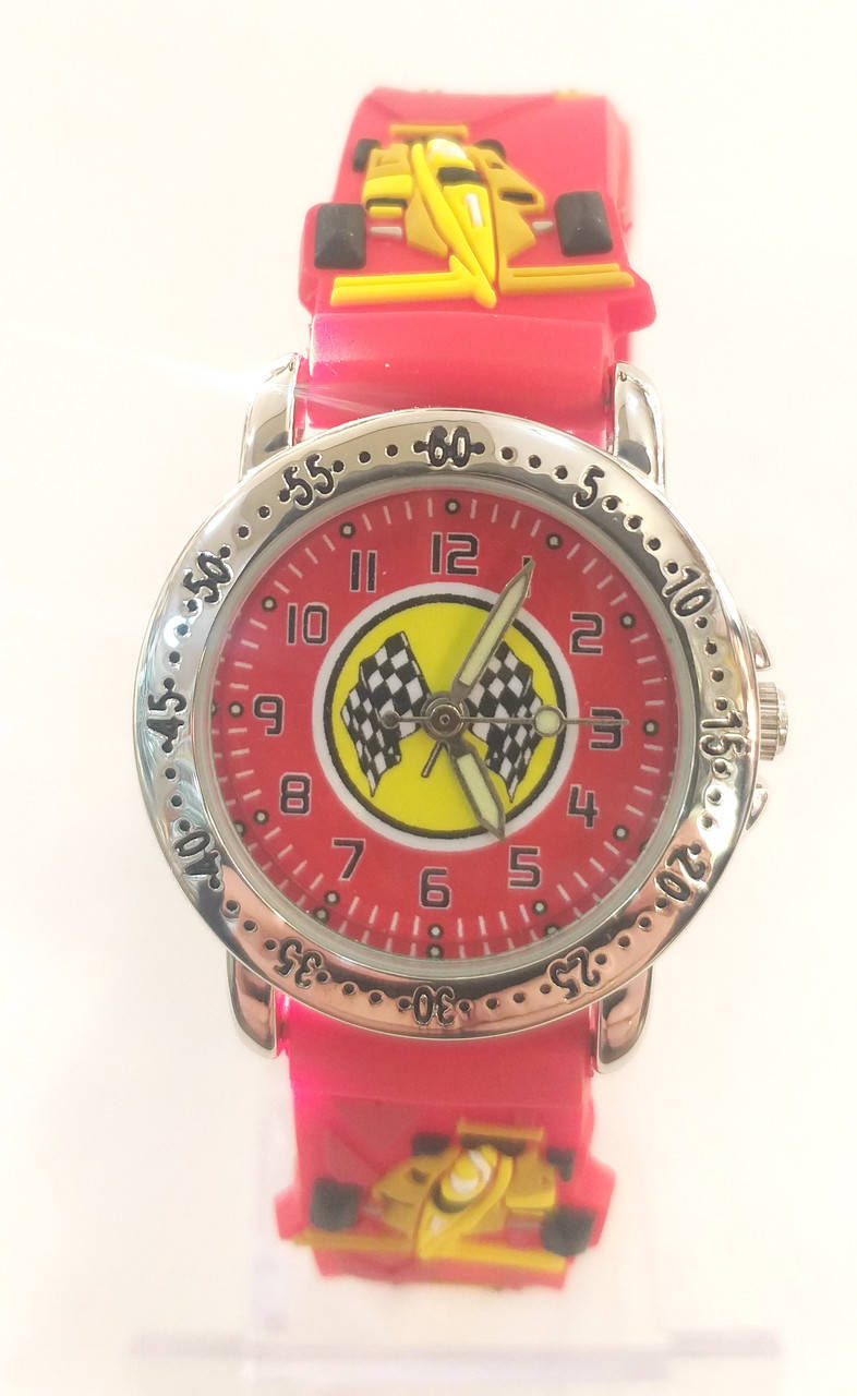 

Часы детские на полимерном ремешке, в хорошем качестве, влагозащита. Гоночные машинки.