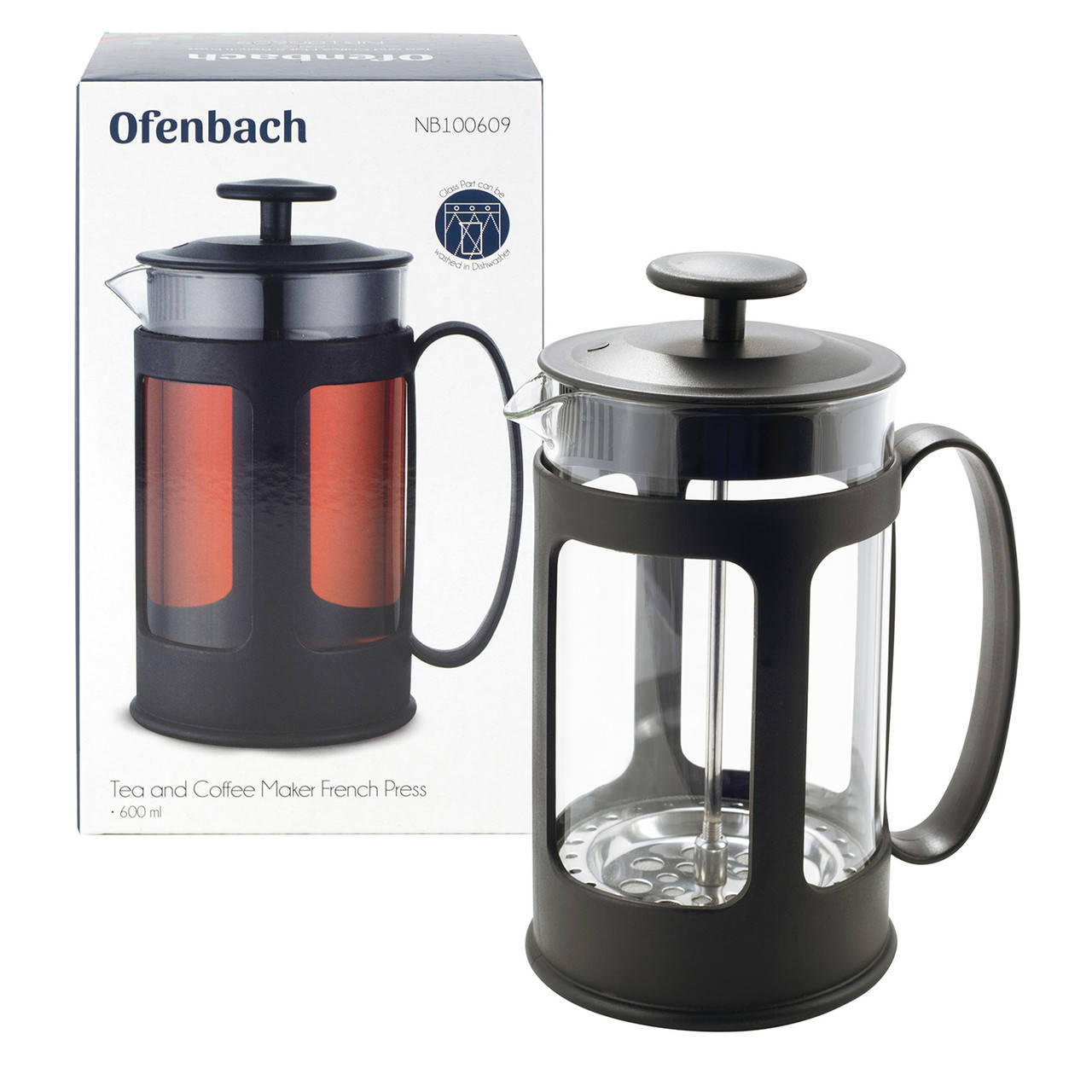 

Заварник френчпресс Ofenbach 600мл для чая и кофе KM-100609