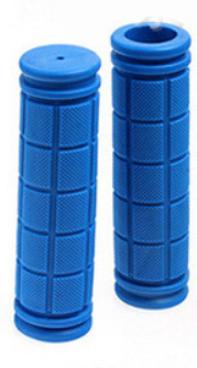 

Грипсы / ручки вело силиконовые лёгкие мягкие с рифлением / цепкой накаткой (внутренний диаметр 22,2 мм) СИНИЙ