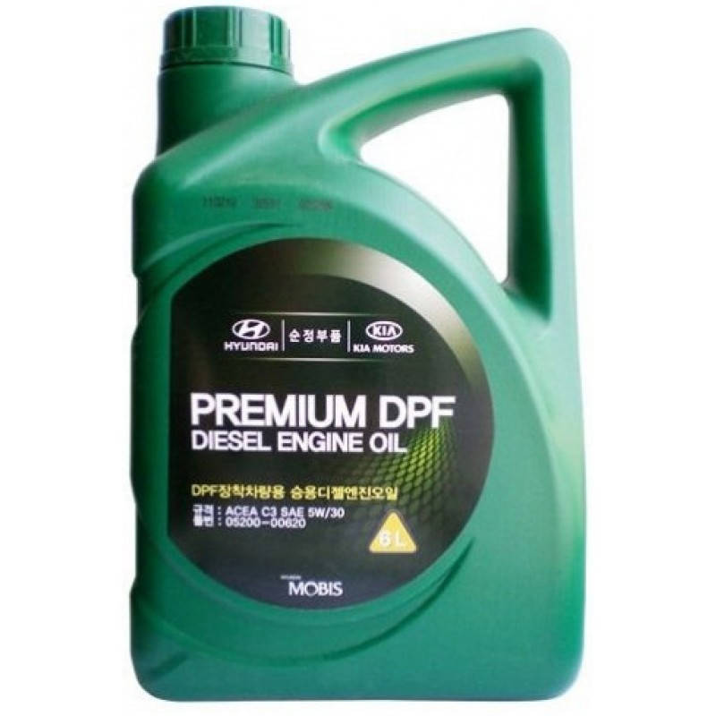 

Масло моторное Mobis Premium DPF Diesel 5W30 6l 05200-00620 синтетическое
