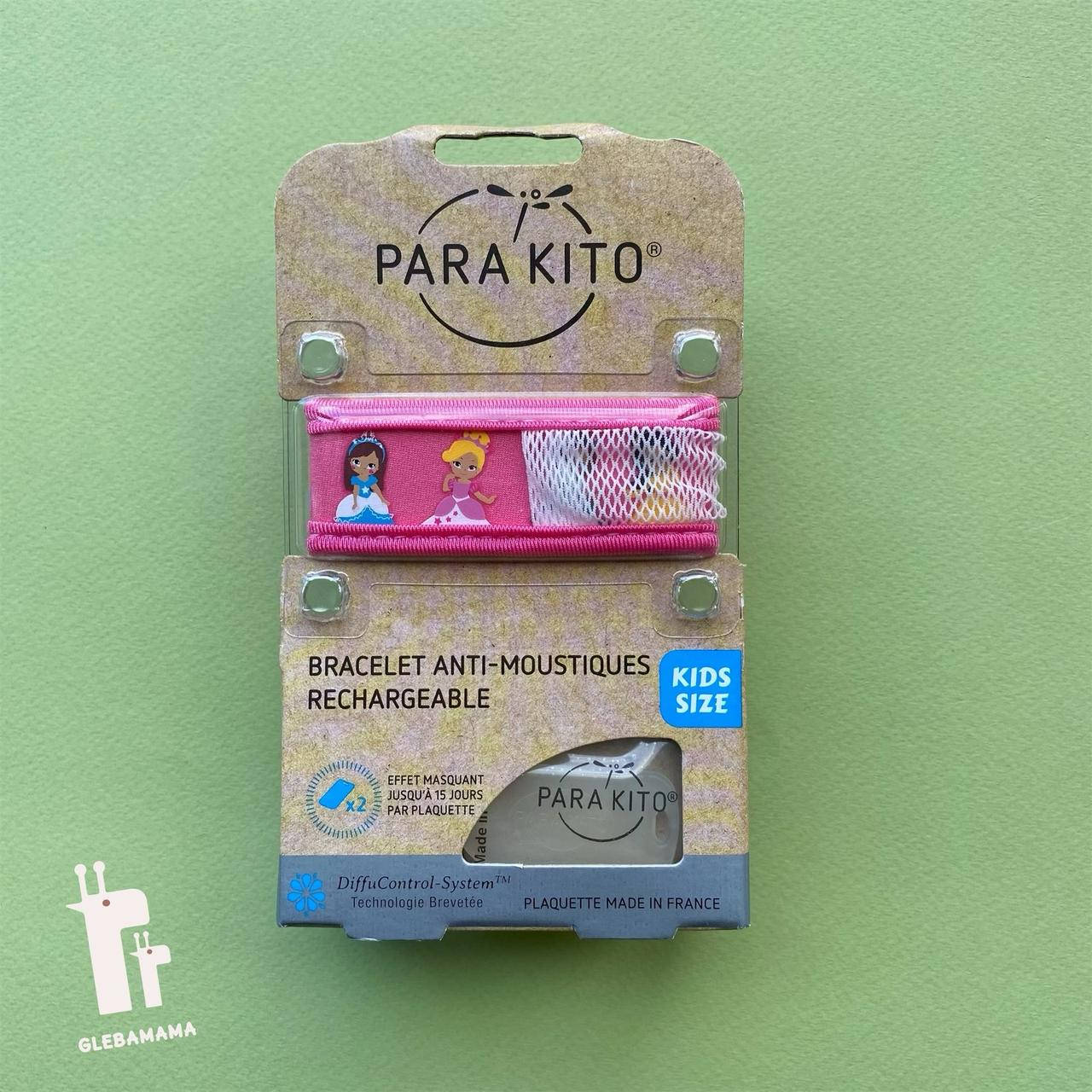 

Детский браслет от комаров Para’Kito, 15 см, розовый с принцессами