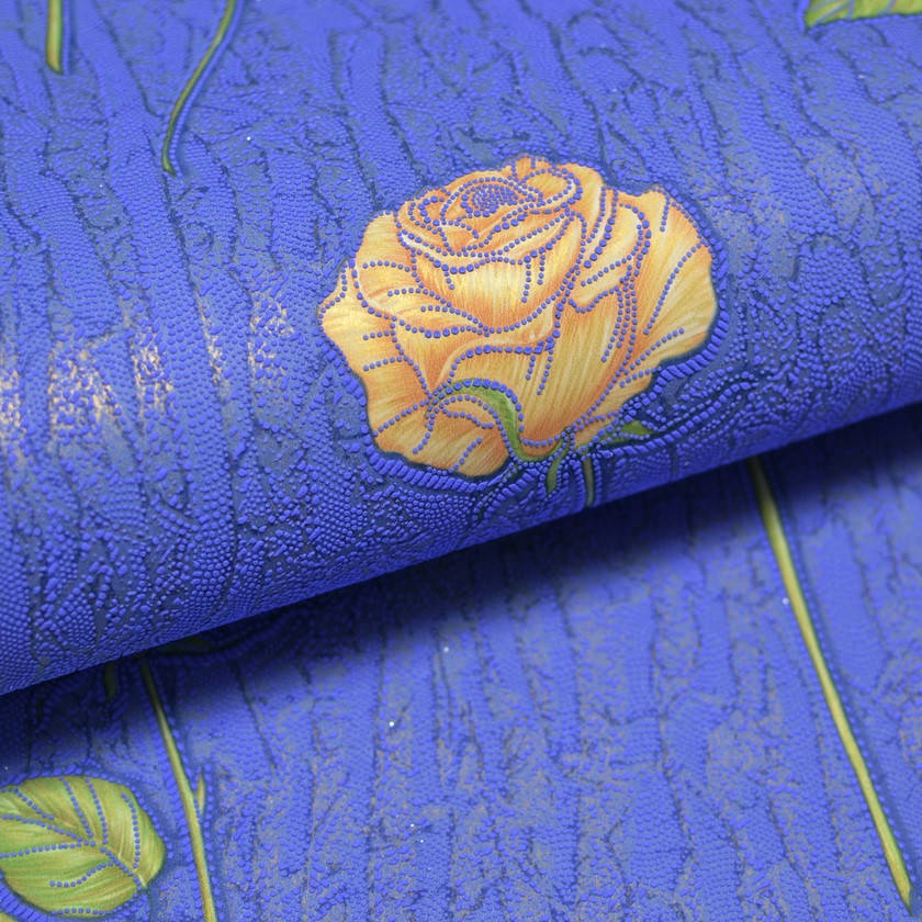 

Обои акриловые на бумажной основе Слобожанские обои 0,53х10,05м синий (406 - 16)