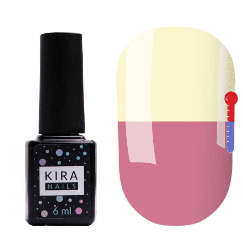 

Термо гель-лак Kira Nails №T12 (чайний рожевий, при нагріванні жовтий), 6 мл