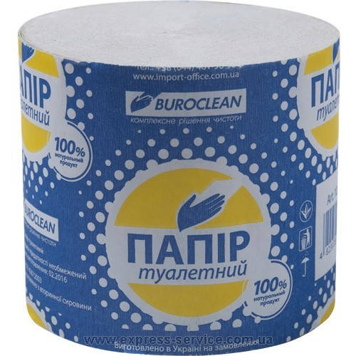 

Папір туалетний BUROCLEAN 10100001макул сірий без гільзи (48), Серый