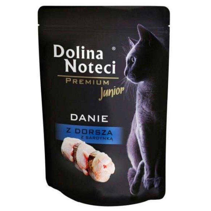 

Dolina Noteci Premium Danie junior влажный корм для котов с треской и сардиной (пауч) 85г