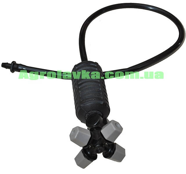 

Туманообразователь 4 форсунки, диаметр распыла 2,5м, с подвесом 50см и грузом (без антикапа)