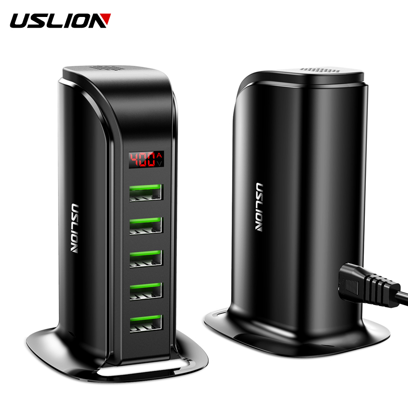 

Сетевое зарядное устройство USB 5 port Uslion LED Indicator Черный